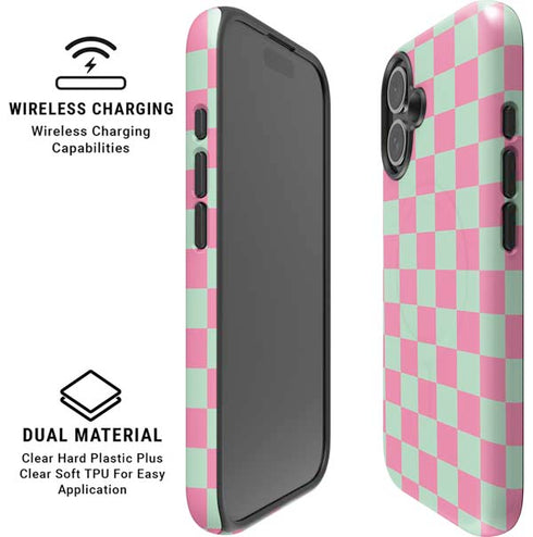 Watermelon Checkered iPhone 16 Plus Magsafe Impact Case
